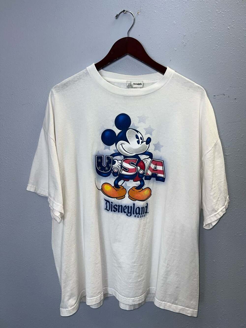 Vintage 90s Disneyland Resort USA Mickey Mouse T Shirt Mens 2XL White Tee